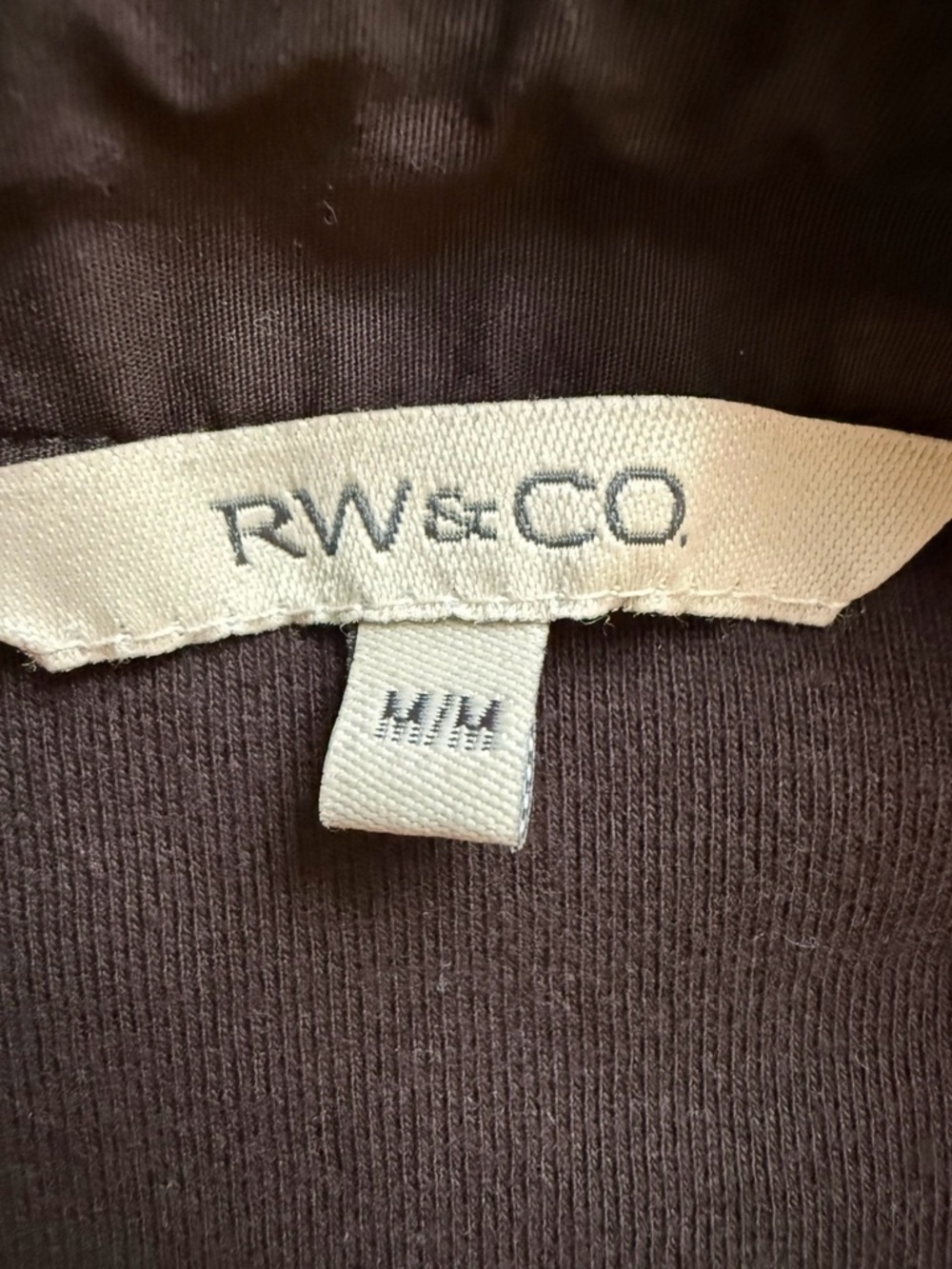 RW&CO. Brown Long Sleeve Polo Top with Pintuck Yoke - Picture 4 of 13